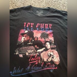 Ice Cube Graphic Black Tee - Short Sleeve